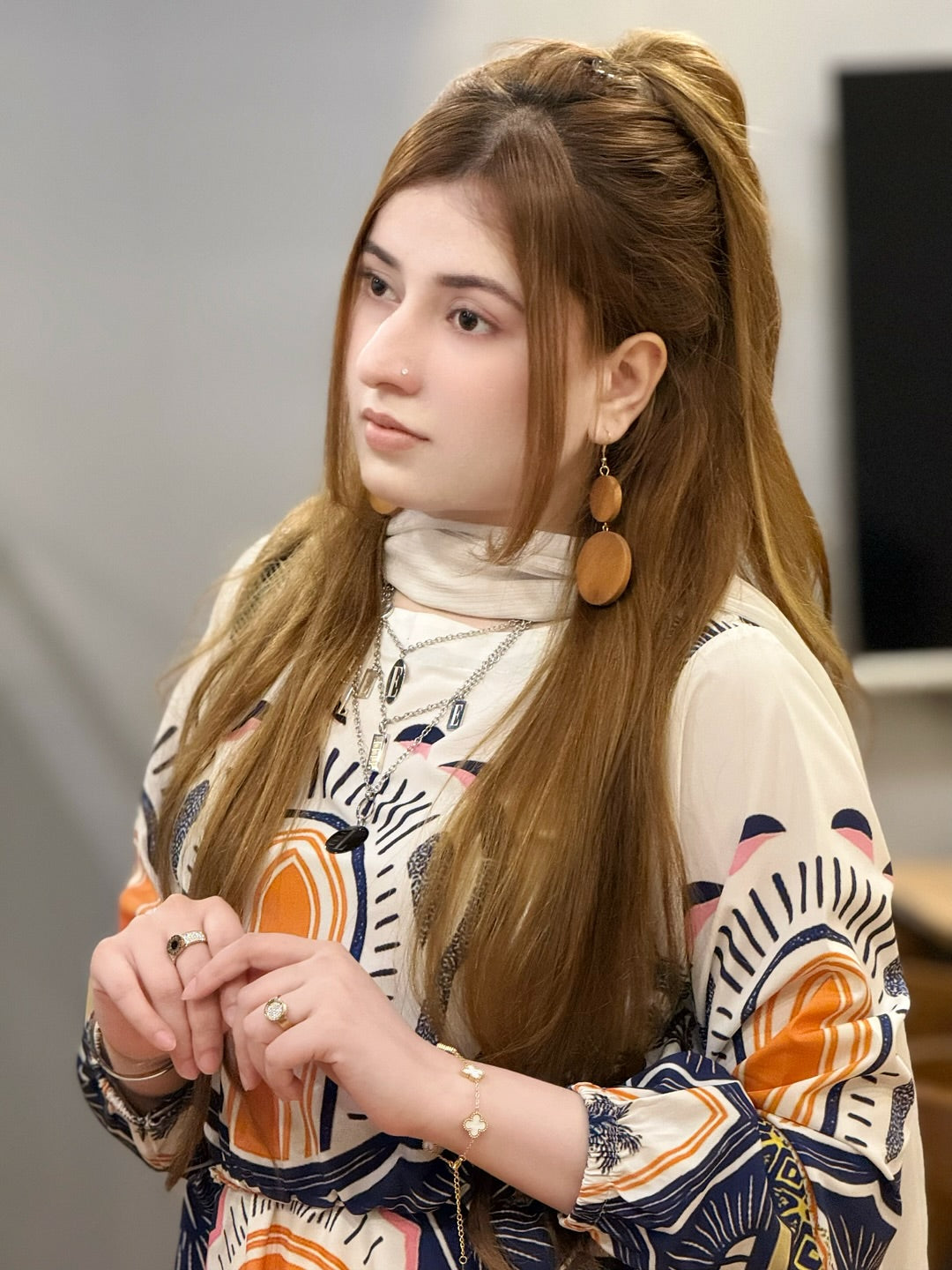 Palm Leaf – Printed Maxi (Stitched)