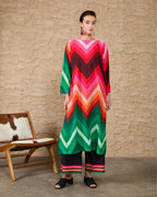 Rang Mehal – Vibrant Chevron Kurta - Trouser