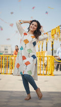 Basant Bloom – Printed Kurti (Stitched)