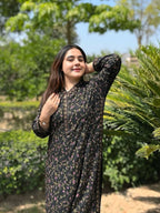 Midnight Blossom – Printed Long-Length Suit (2-Piece stitched)