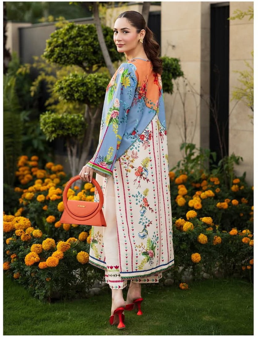 Sunset Bloom Cord Set – Digital Printed 2-Piece Dress